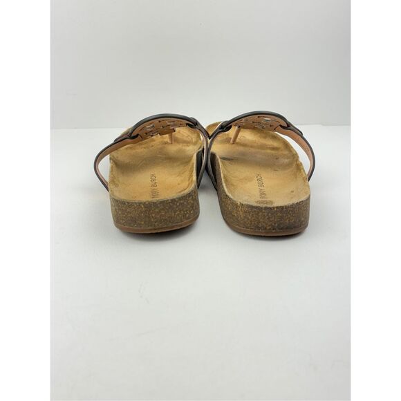 Tory Burch Miller Cloud Sandals Womens 7.5 Bright Peach Natural w/ Box & Bag X22 - Picture 5 of 14